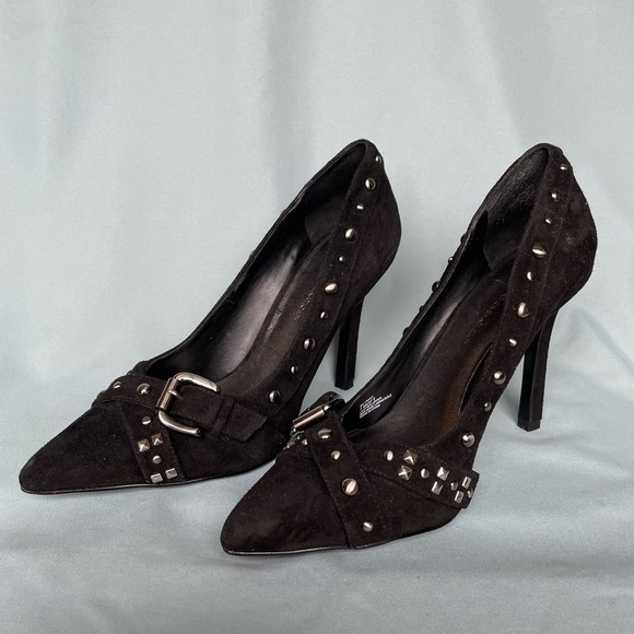 Black Bejewel Heels - Picture 1 of 4